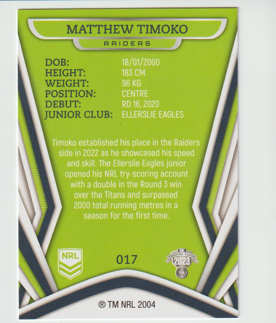 017 MATTHEW TIMOKO