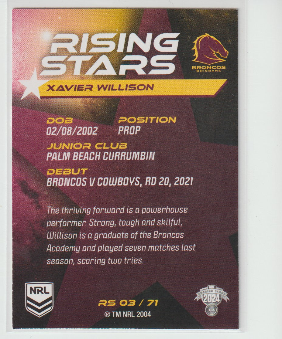 RS 03 / 71 BRONCOS XAVIER WILLISON