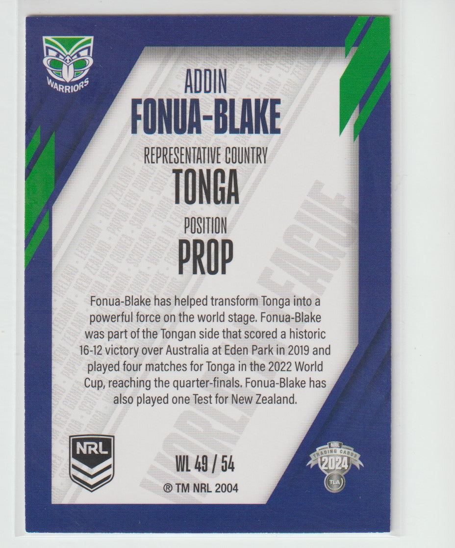 WL 49 / 54 WARRIORS ADDIN FONUA-BLAKE