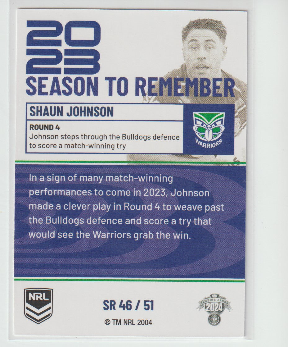 SR 46 / 51 WARRIORS SHAUN JOHNSON