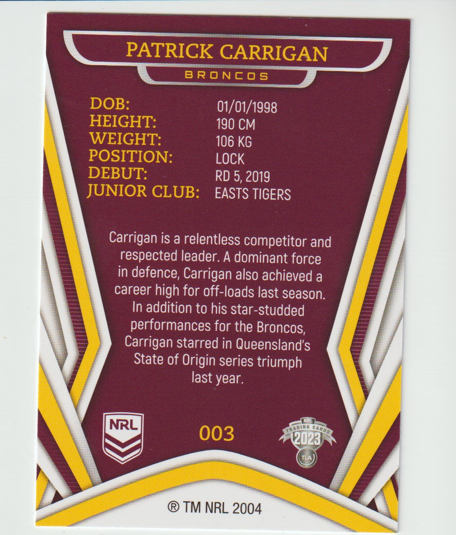 003 PATRICK CARRIGAN