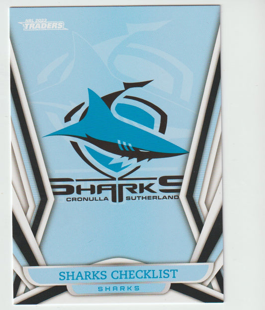 031 SHARKS CHECKLIST