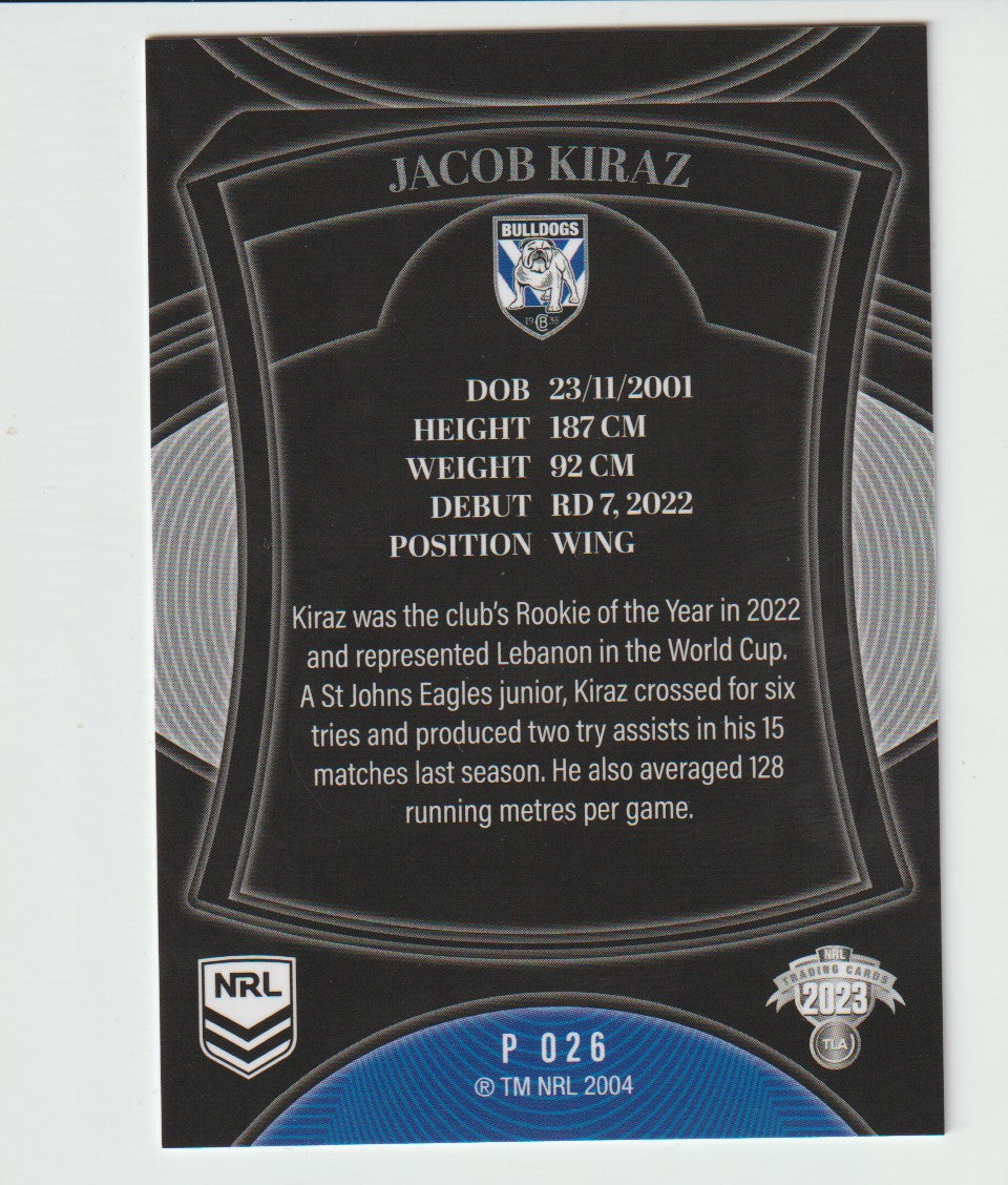 P026 JACOB KIRAZ - Canterbury Bankstown Bulldogs