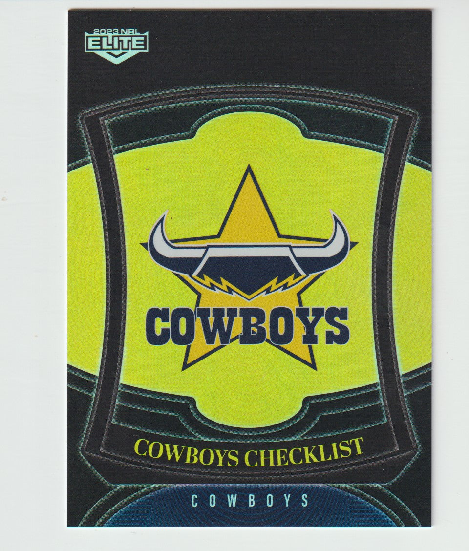 P082 COWBOYS CHECKLIST - North Queensland Cowboys